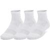imageUnder Armour Unisex Adult Training Cotton Quarter Socks 3 Pairs101 White  White  Black