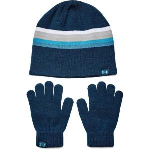 imageUnder Armour Boys Beanie Glove Combo437 Petrol Blue   Capri