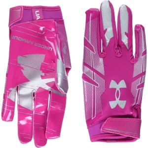 imageUnder Armour Boys F8 Football GlovesTropic Pink 654Metallic Silver