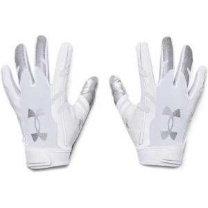 imageUnder Armour Boys F8 Football GlovesWhite 100Metallic Silver