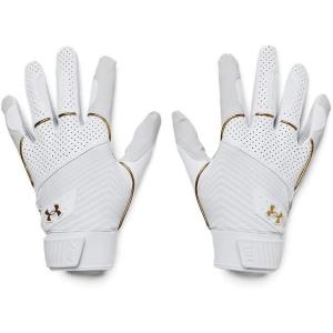 imageUnder Armour Mens Harper Baseball Gloves100 White  White  Metallic Gold