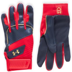 imageUnder Armour Mens Harper Baseball Gloves410 Midnight Navy  Red  Metallic Gold