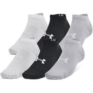 imageUnder Armour Unisex Adult Essential Low Socks 6 Pairs002 Black  Black  Halo Gray