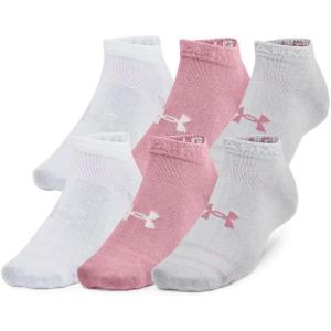 imageUnder Armour Unisex Adult Essential Low Socks 6 Pairs697 Pink Elixir  Pink Elixir  Pink