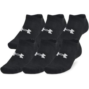 imageUnder Armour Unisex Adult Training Cotton No Show Socks 6 Pairs001 Black  Black  White