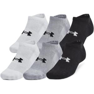 imageUnder Armour Unisex Adult Training Cotton No Show Socks 6 Pairs035 Steel  White  Black