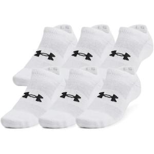 imageUnder Armour Unisex Adult Training Cotton No Show Socks 6 Pairs100 White  White  Black