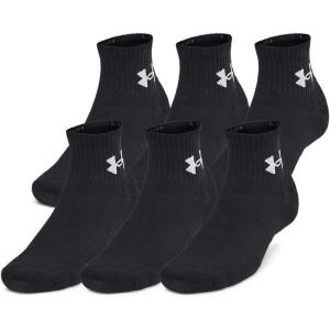 imageUnder Armour Unisex Adult Training Cotton Quarter Socks 3 Pairs002 Black  Black  White