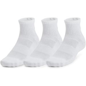 imageUnder Armour Unisex Adult Training Cotton Quarter Socks 3 Pairs100 White  White  Black