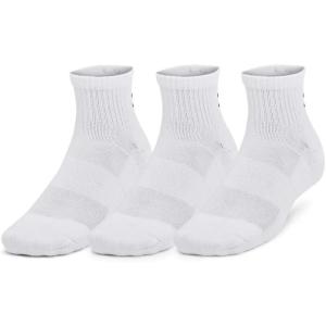 imageUnder Armour Unisex Adult Training Cotton Quarter Socks 3 Pairs101 White  White  Black