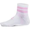 imageUnder Armour Kids Youth Essential Quarter Socks 6 Pairs100 White  White  Stellar Pink
