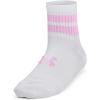 imageUnder Armour Kids Youth Essential Quarter Socks 6 Pairs100 White  White  Stellar Pink
