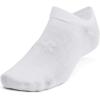 imageUnder Armour Unisex Adult Essential No Show Socks 6 Pairs100 White  White  Halo Gray