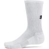 imageUnder Armour Unisex Adult Training Cotton Crew Socks 6 Pairs100 White  White  Black