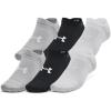 imageUnder Armour Unisex Adult Essential No Show Socks 6 Pairs002 Black  White  Halo Gray