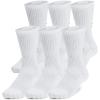 imageUnder Armour Unisex Adult Training Cotton Crew Socks 6 Pairs100 White  White  Black
