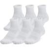 imageUnder Armour Unisex Adult Training Cotton Quarter Socks 6 Pairs100 White  White  Black