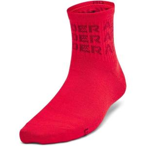 imageUnder Armour Kids Youth Essential Quarter Socks 6 Pairs600 Red  Red  Black