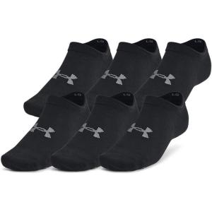 imageUnder Armour Unisex Adult Essential No Show Socks 6 Pairs001 Black  Black  Castlerock