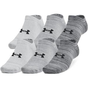 imageUnder Armour Unisex Adult Essential No Show Socks 6 Pairs025 Castlerock  Castlerock  Anthracite