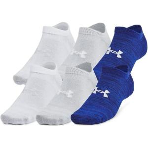imageUnder Armour Unisex Adult Essential No Show Socks 6 Pairs400 Royal  Royal  Halo Gray