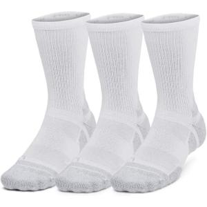 imageUnder Armour Unisex Adult Performance Tech Pro Crew Socks 3 Pairs100 White  White  Mod Gray