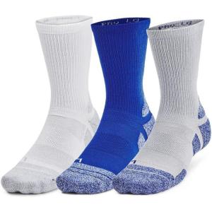imageUnder Armour Unisex Adult Performance Tech Pro Crew Socks 3 Pairs400 Royal  White  Mod Gray