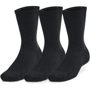 imageUnder Armour Unisex Adult Training Cotton Crew Socks 3 Pairs001 Black  Black  White
