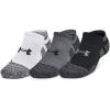 imageUnder Armour Unisex Adult Performance Tech Pro No Show Socks 3 Pairs025 Castlerock  White  Black