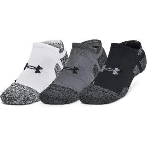 imageUnder Armour Unisex Adult Performance Tech Pro No Show Socks 3 Pairs025 Castlerock  White  Black
