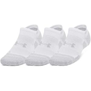 imageUnder Armour Unisex Adult Performance Tech Pro No Show Socks 3 Pairs100 White  White  Mod Gray