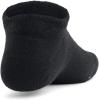 imageUnder Armour Kids Youth Essential No Show Socks 6 Pairs001 Black  Black  Castlerock