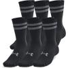 imageUnder Armour Unisex Adult Essential Crew Socks 6 Pairs101 White  White  Black