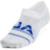 imageUnder Armour Unisex Adult Essential Ultra Low Tab Socks 6 Pairs102 White  White  Tech Blue