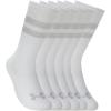 imageUnder Armour Unisex Adult Essential Crew Socks 6 Pairs100 White  White  Halo Gray