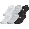 imageUnder Armour Unisex Adult Essential Ultra Low Tab Socks 6 Pairs002 Black  Black  Halo Gray