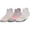 imageUnder Armour Womens Breathe Lite No Show Socks 3 Pack015 Tetra Gray  Gray Matter  White Quartz