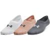 imageUnder Armour Womens Breathe Lite Ultra Low Socks 3 Pack252 Blush Beige  White  Castlerock