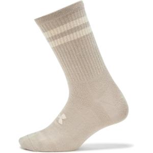 imageUnder Armour Unisex Adult Essential Crew Socks 6 Pairs279 Stone  Stone  Timberwolf Taupe