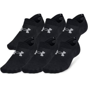 imageUnder Armour Unisex Adult Essential Ultra Low Tab Socks 6 Pairs001 Black  Black  Castlerock