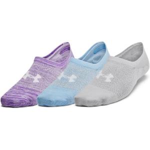 imageUnder Armour Womens Breathe Lite Ultra Low Socks 3 Pack535 Salt Purple  Mod Gray  White