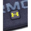 imageUnder Armour Mens Halftime Fleece Pom Beanie558 Tempered Steel  Aurora Purple  Yellow Ray
