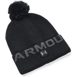 imageUnder Armour Mens Halftime Fleece Pom Beanie001 Black  Pitch Gray  Pitch Gray