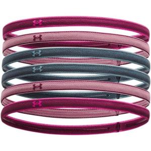imageUnder Armour Womens Mini Athletic Headbands 6Pack635 Charged Cherry  Pink Elixir  Pink Edge