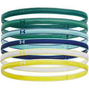 imageUnder Armour Womens Mini Athletic Headbands 6Pack722 Coastal Teal  Birdie Green  Birdie Green
