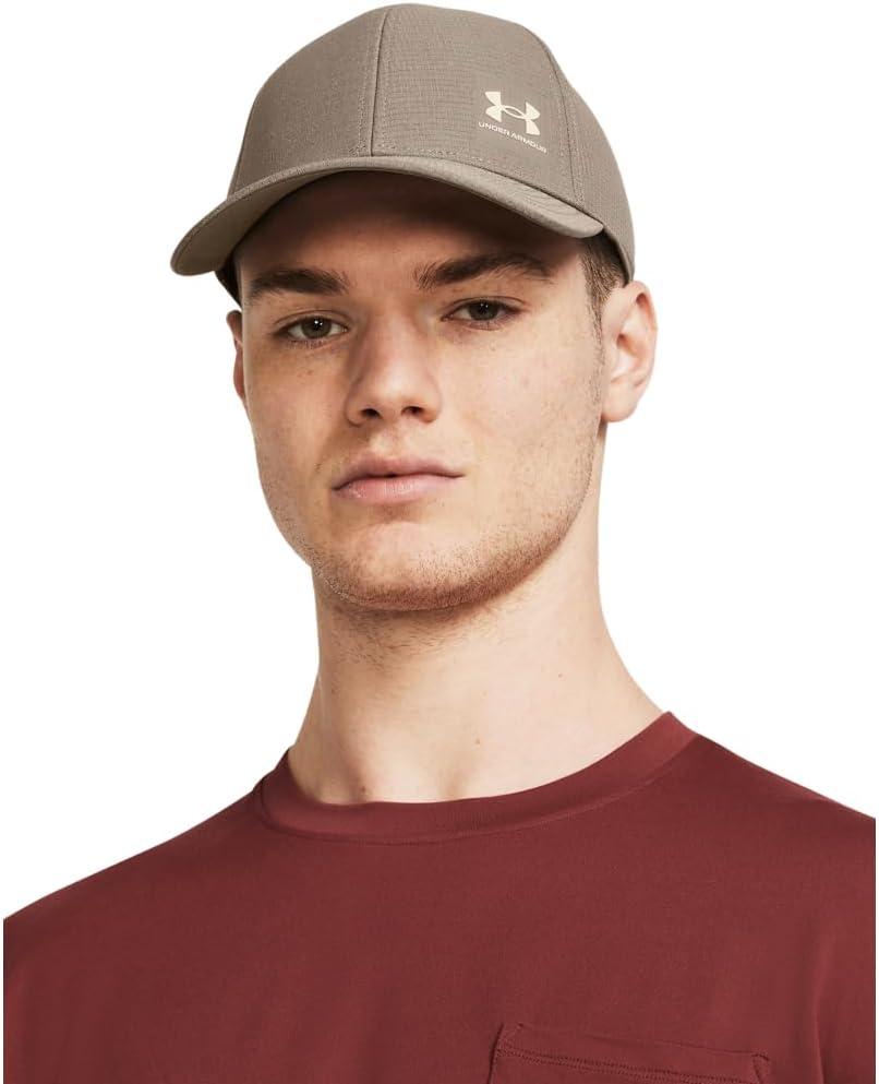 imageUnder Armour Mens Isochill ArmourVent Stretch Fit Hat200 Taupe Dusk   Fresh Clay