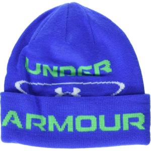 imageUnder Armour Boys Halftime Reversable Beanie486 Versa Blue   Extreme Green