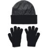 imageUnder Armour Boys Beanie ampamp Glove Combo001 Black  Pitch Gray  Black