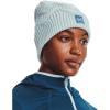 imageUnder Armour Womens Halftime Cable Knit Beanie469 Fuse Teal  Chicago Blue  Fuse Teal