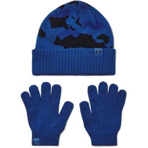 imageUnder Armour Boys Beanie ampamp Glove Combo432 Tech Blue   Tech Blue